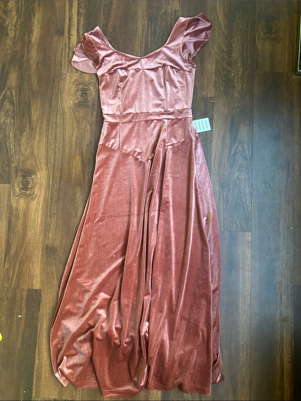 Joyfolie Velvet Maxi Dress in Dusty Rose